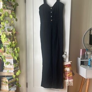 Express denim Jumpsuit with Button Detail